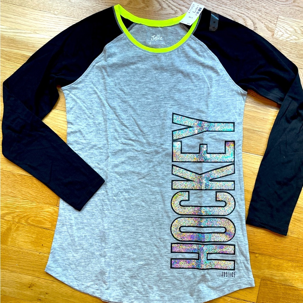 NWT Girls Hockey Shirt with Sequins